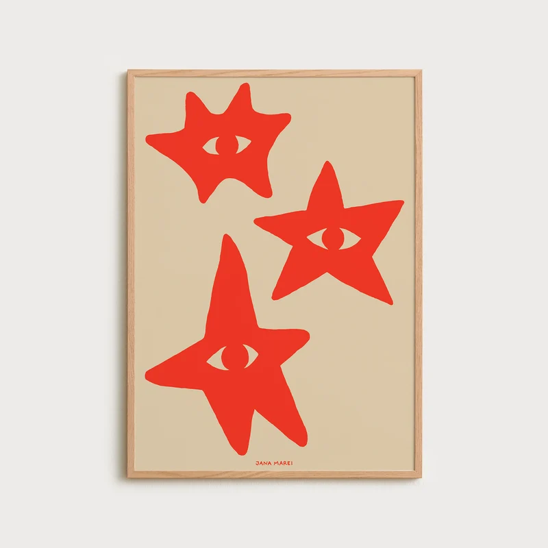 Three stars Red