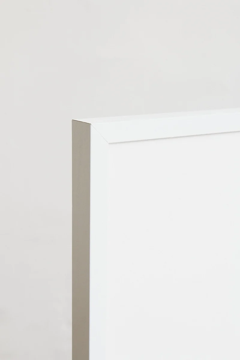 White wooden frame