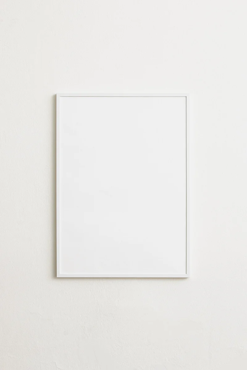 White wooden frame