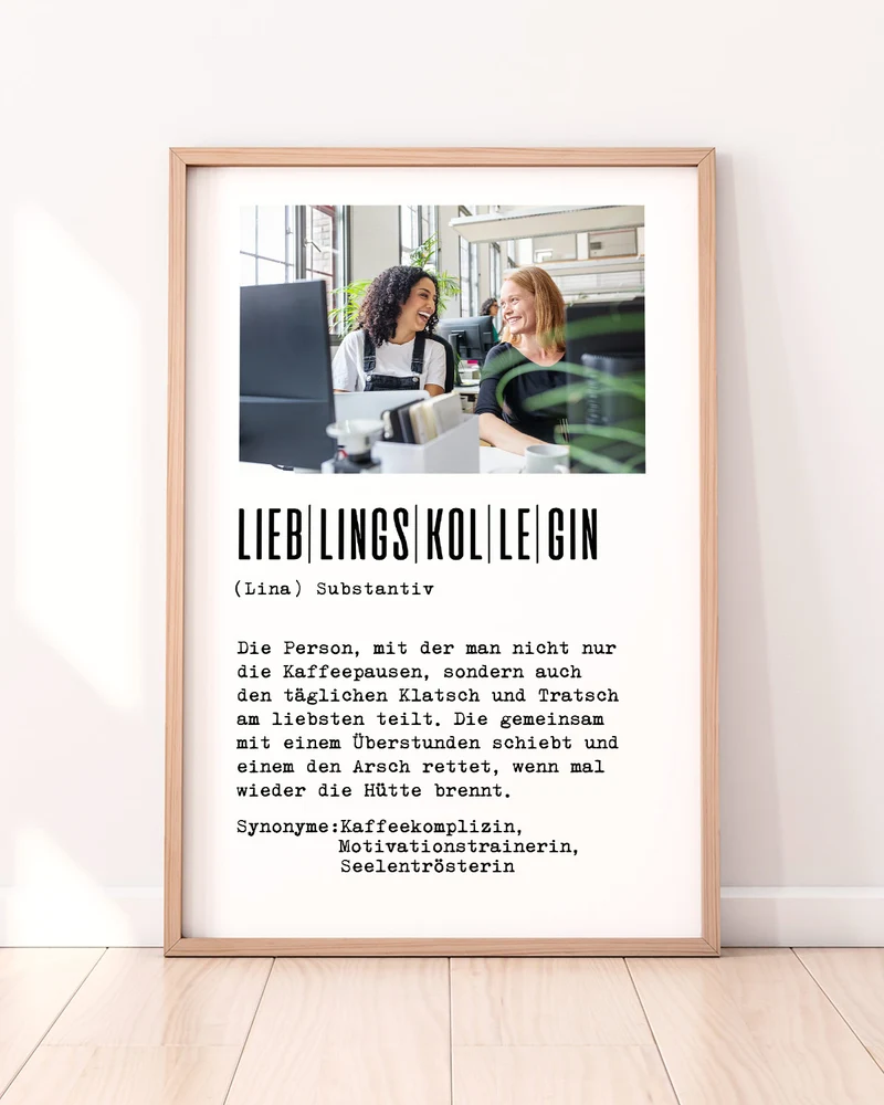 Definition Lieblingskollegin - Foto-Poster