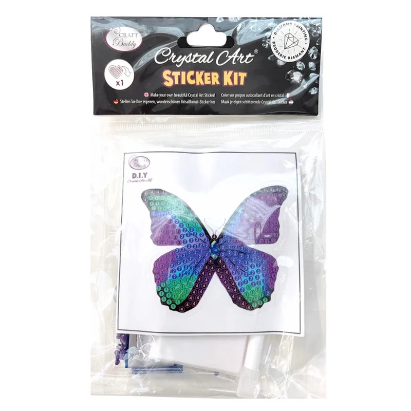 Crystal Art Sticker Kit - Motiv Schmetterling