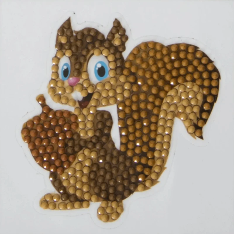 Crystal Art Sticker Kit - Motiv Eichhörnchen