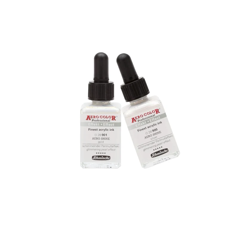 Schmincke | AERO SHINE Airbrush Farbe Gold & Silber 28ml