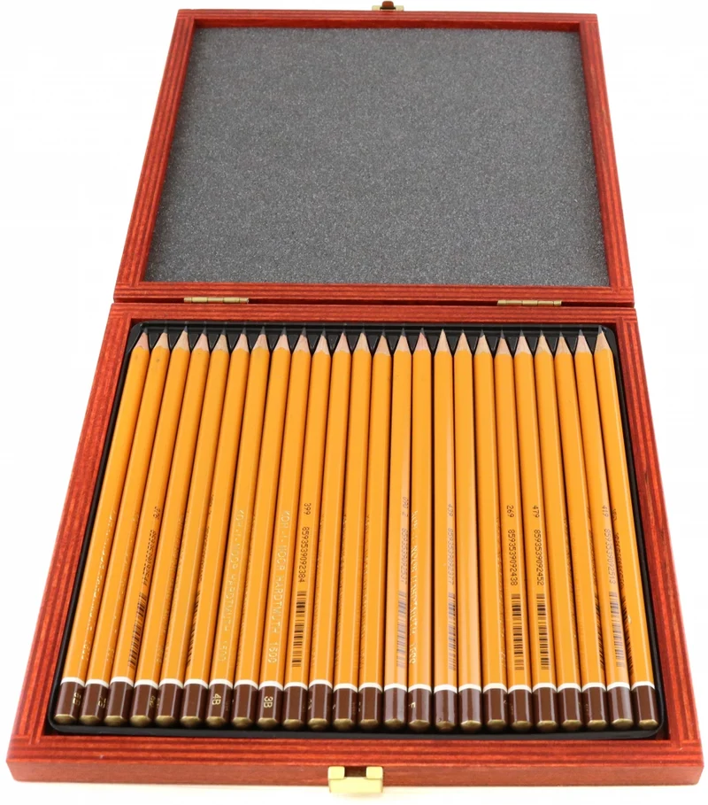 KOH-I-NOOR | Art Bleistifte Graphitstifte 24er Set Holzkoffer