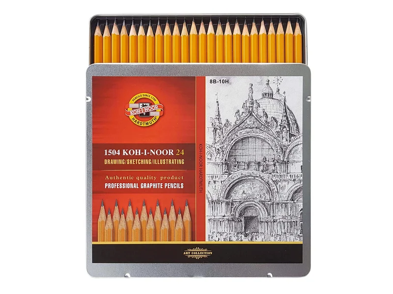 KOH-I-NOOR | Art Bleistifte Graphitstifte 24er Set Metallbox