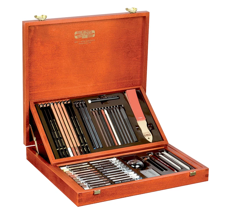 KOH-I-NOOR | Gioconda Art Künstlerset Holzkoffer 2 Etagen 54er Set