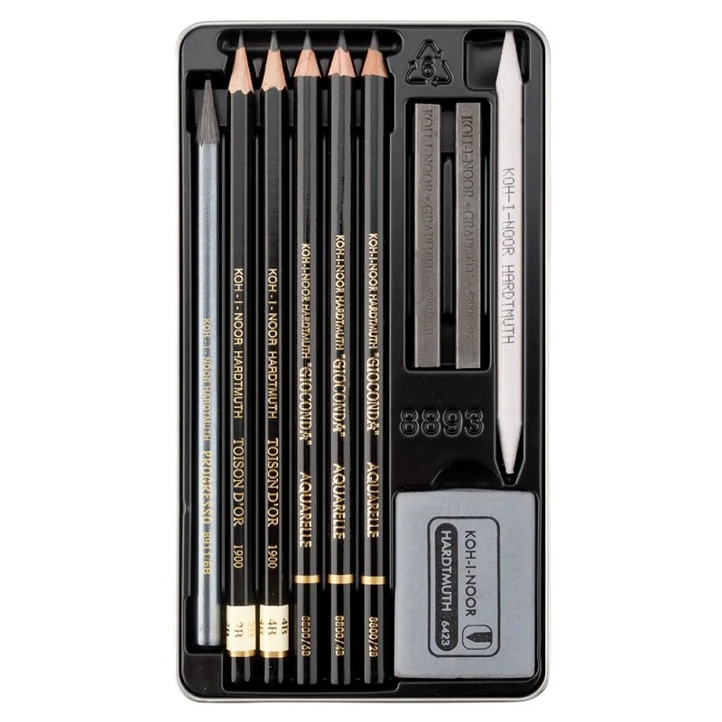 KOH-I-NOOR | Gioconda Art Künstlerset Graphit Metalletui 10er Set