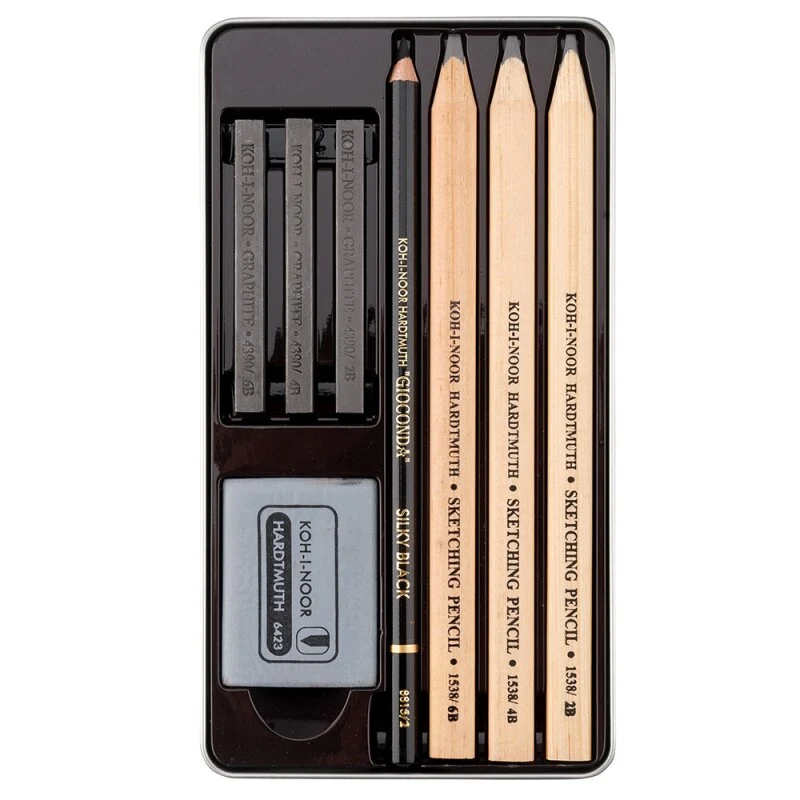 KOH-I-NOOR | Gioconda Sketching Künstler Set Metalletui 8er-Set