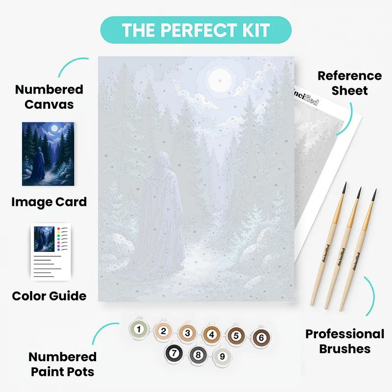 Moonlit Forest Wanderer - Paint by Numbers Kit