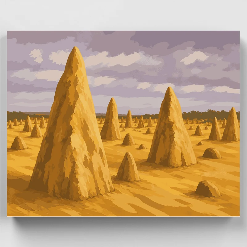 Golden Pinnacles Desert - Paint by Numbers Kit