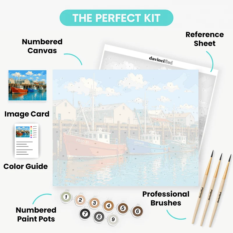 Fremantle Fishing Boats - Paint by Numbers Kit
