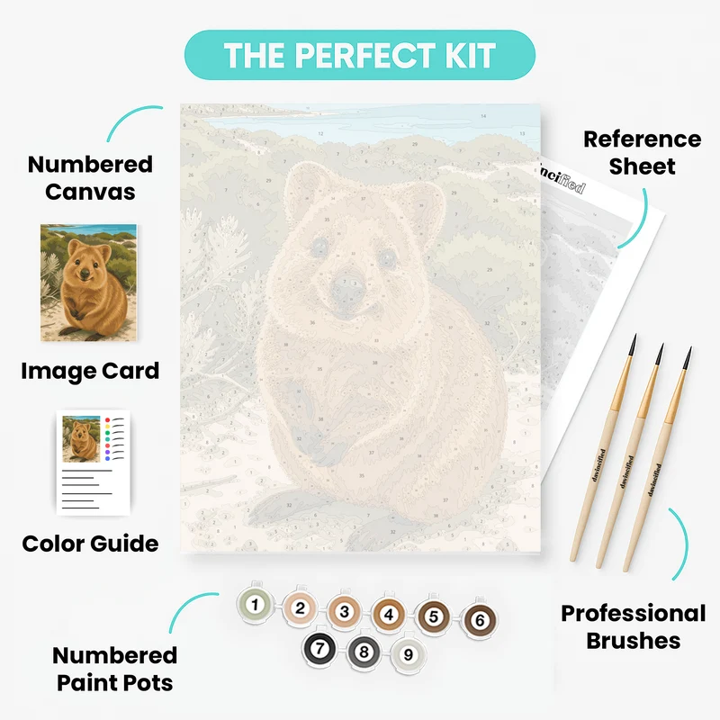 Rottnest Island Quokka - Paint by Numbers Kit