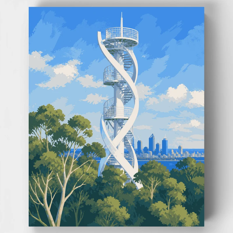 Kings Park Spiral Tower - Paint by Numbers Kit