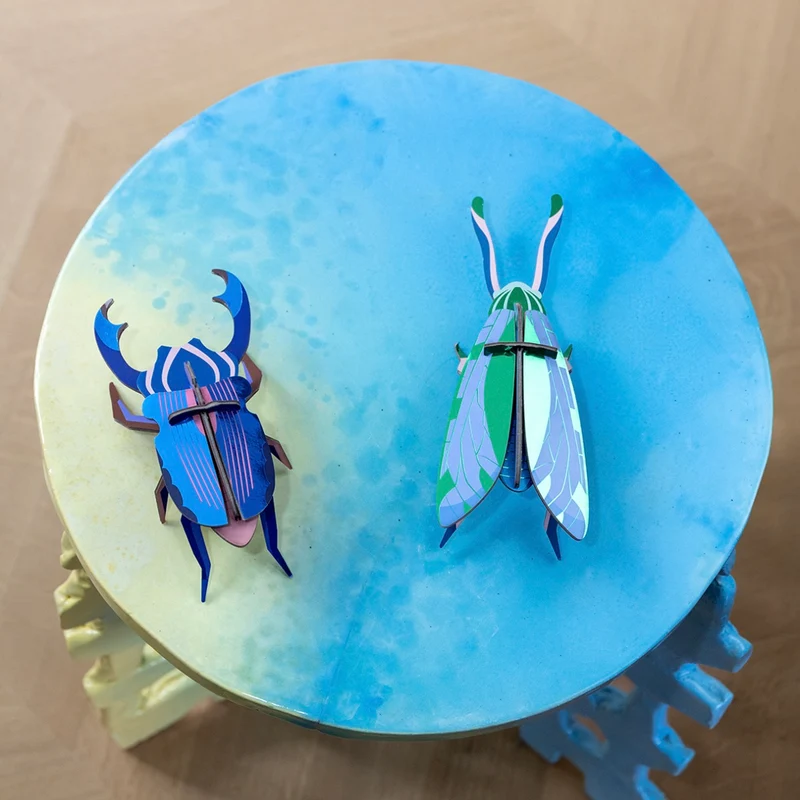 Wanddeko “Jade Grasshopper” | 3D Insekten Design | Studio Roof