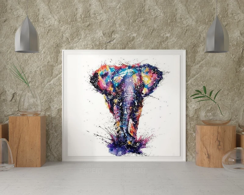 Diamond Painting Bunter Elefant