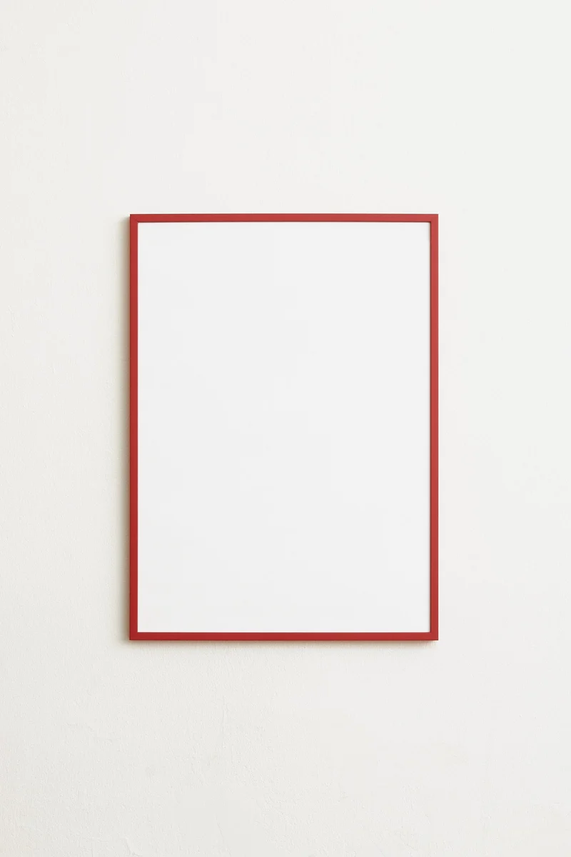 Red wooden frame