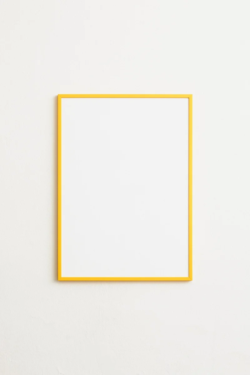 Yellow wooden frame