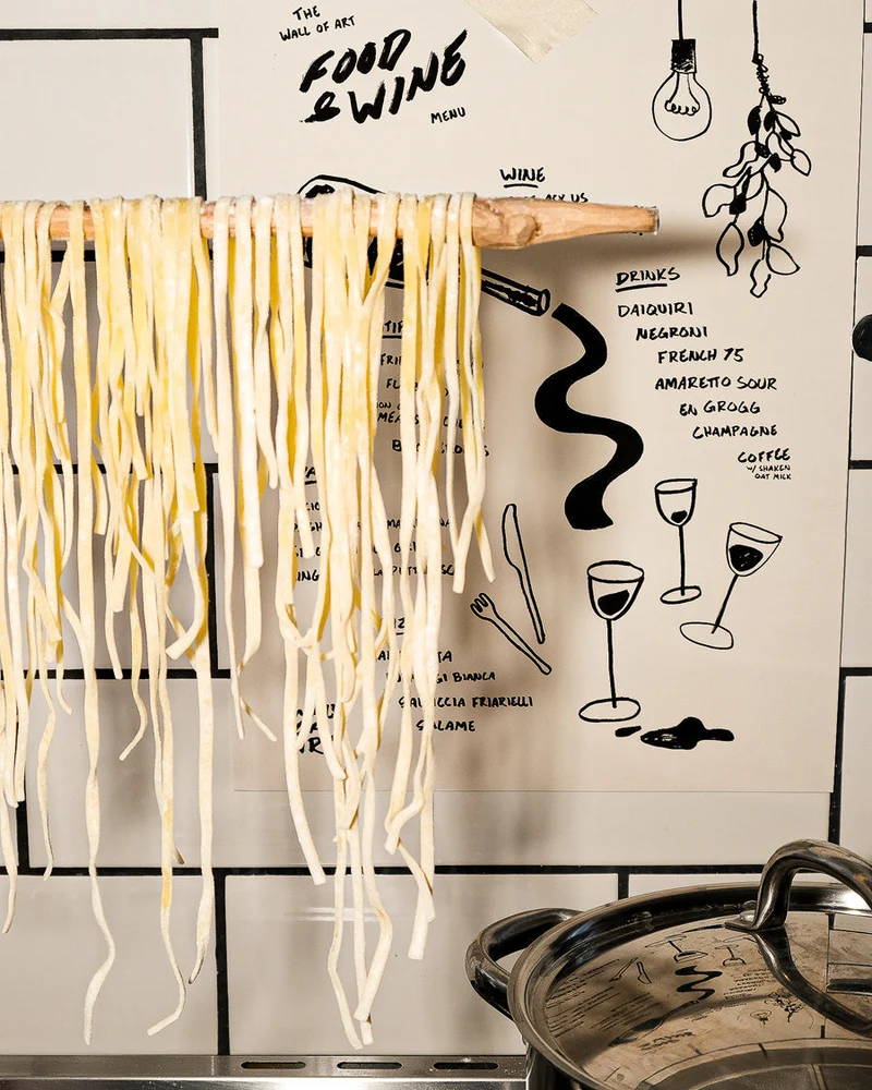 Food and Wine Menu Black