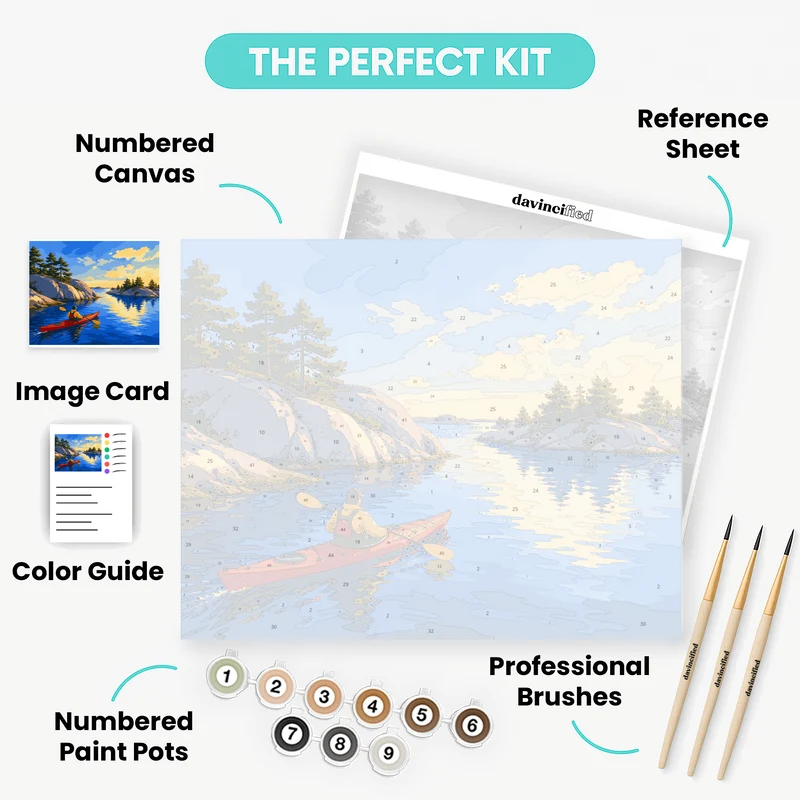 Archipelago Kayaker - Paint by Numbers Kit