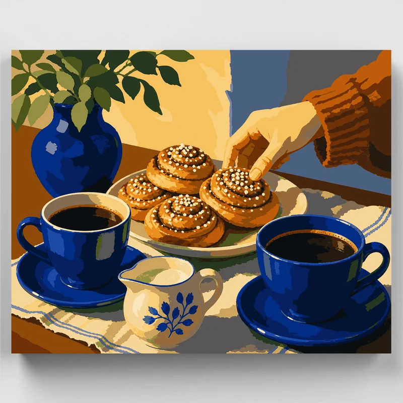 Cinnamon Bun Fika - Paint by Numbers Kit