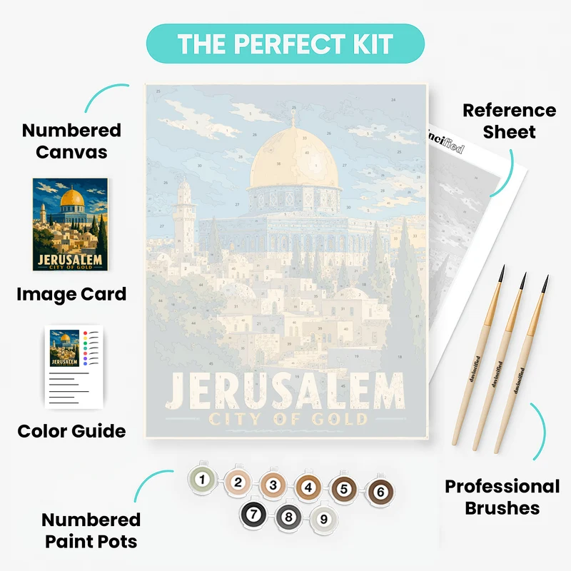 Dome of the Rock at Dusk - Paint by Numbers Kit
