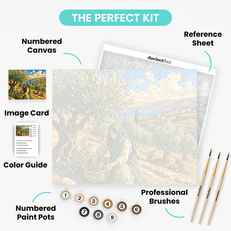 Galilee Olive Harvest - Paint by Numbers Kit