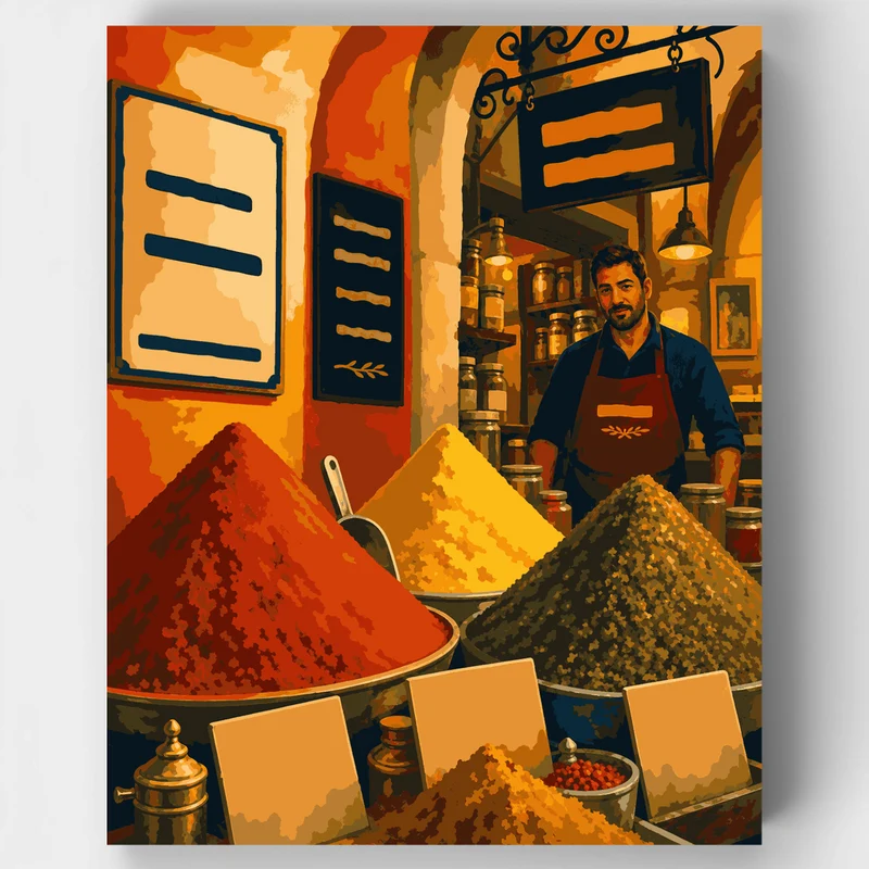 Jerusalem Spice Merchant - Paint by Numbers Kit