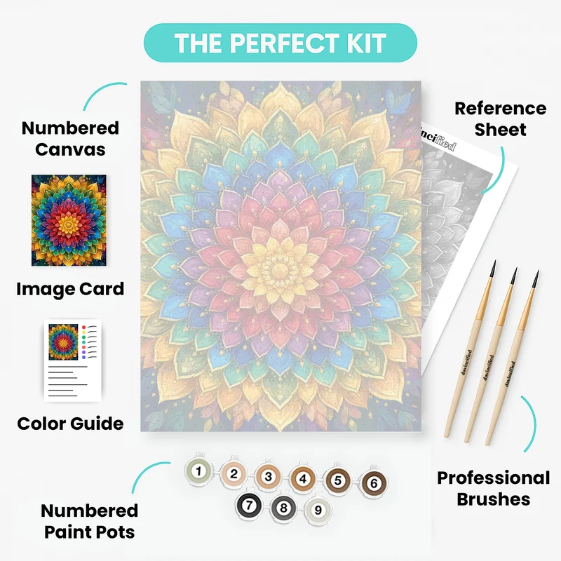 Spectrum Petal Burst - Paint by Numbers Kit