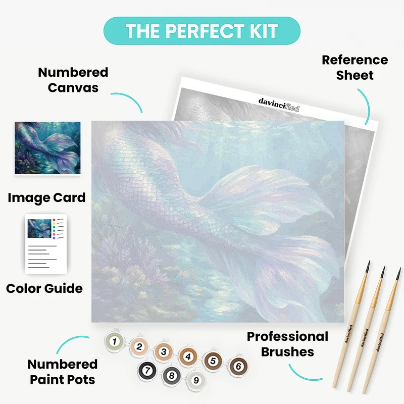 Iridescent Mermaid Tail - Paint by Numbers Kit
