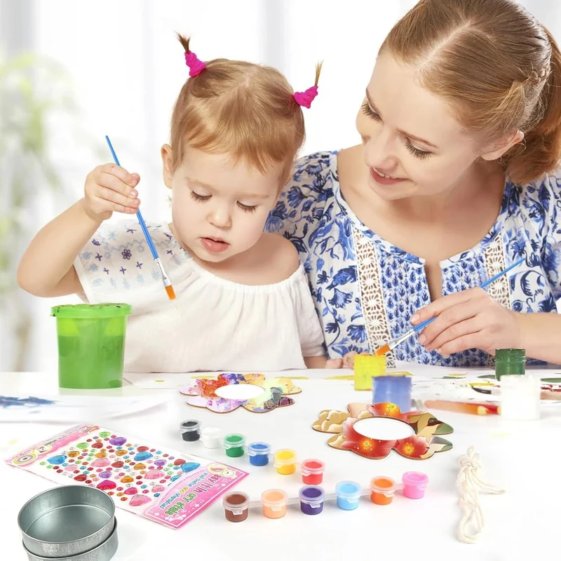 GHVACZS Kinder DIY Vogelfutter Craft Set, 2er Pack, Holz