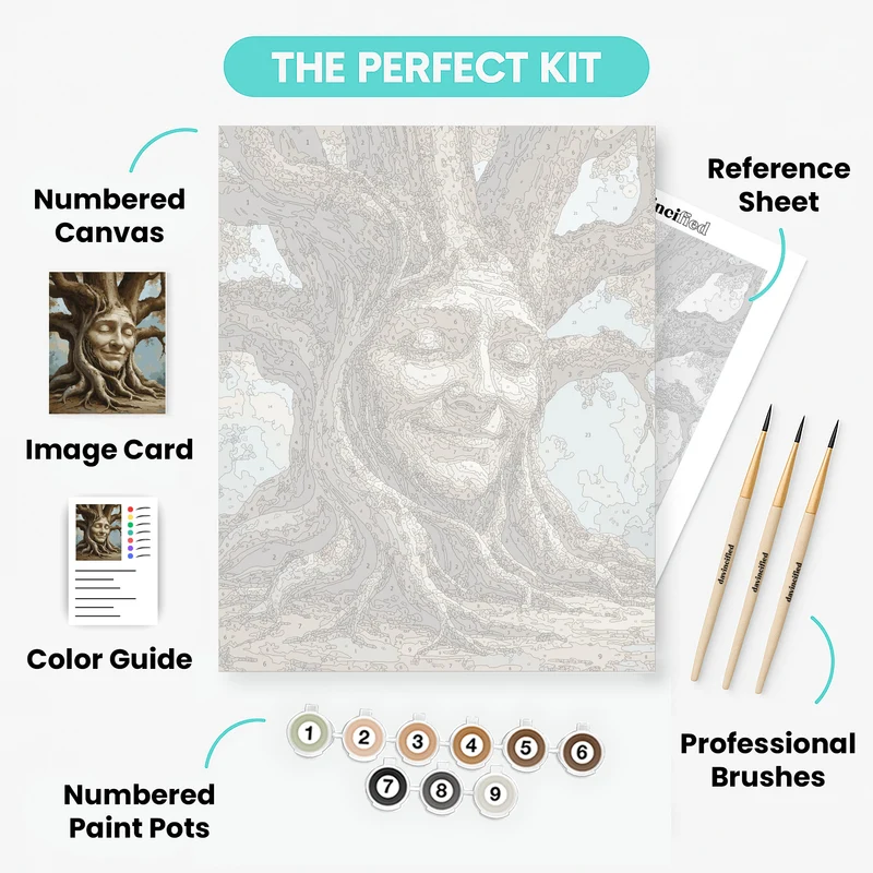 Mystical Tree Face - Paint by Numbers Kit
