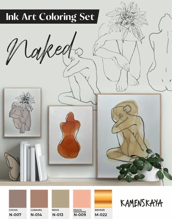 Atramentová sada Kamenskaya 'Naked'