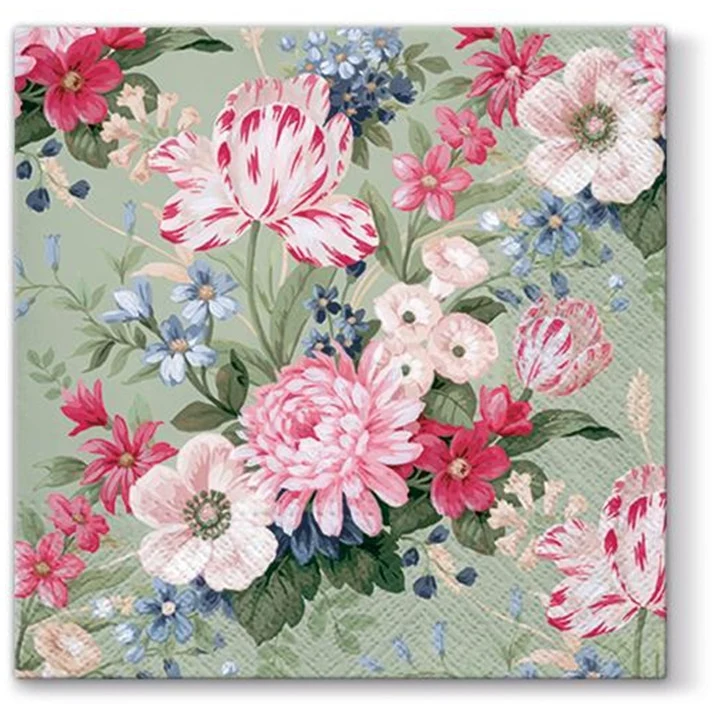 Aromatizované servítky na dekupáž Calm Flowers - 1 ks