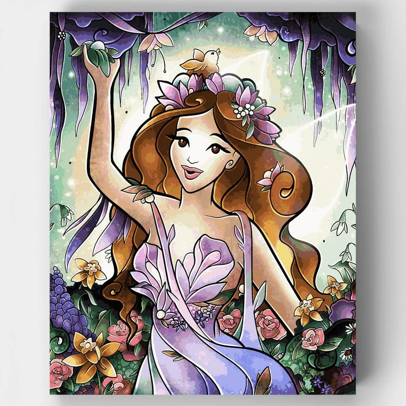 Flora the Fairy of Spring - Paint by Numbers Kit