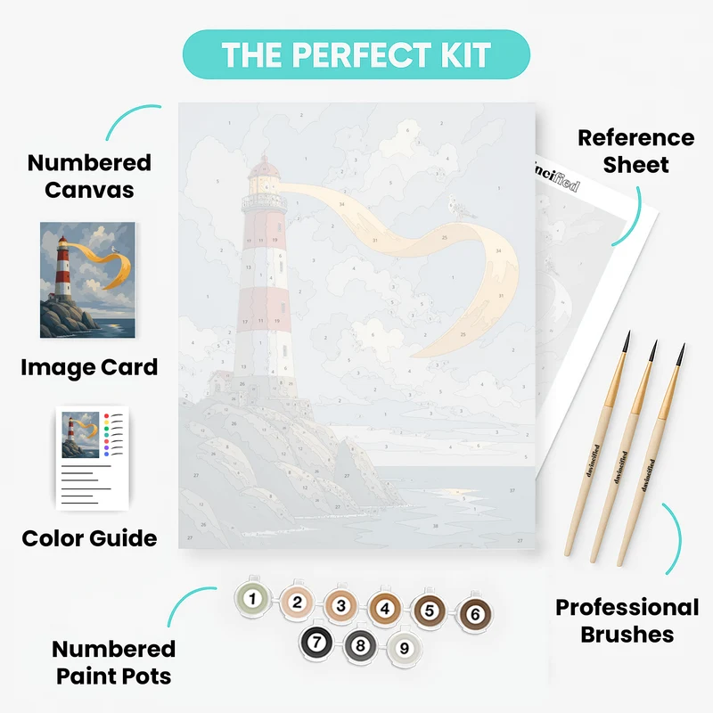 Frozen Lighthouse Beam - Paint by Numbers Kit