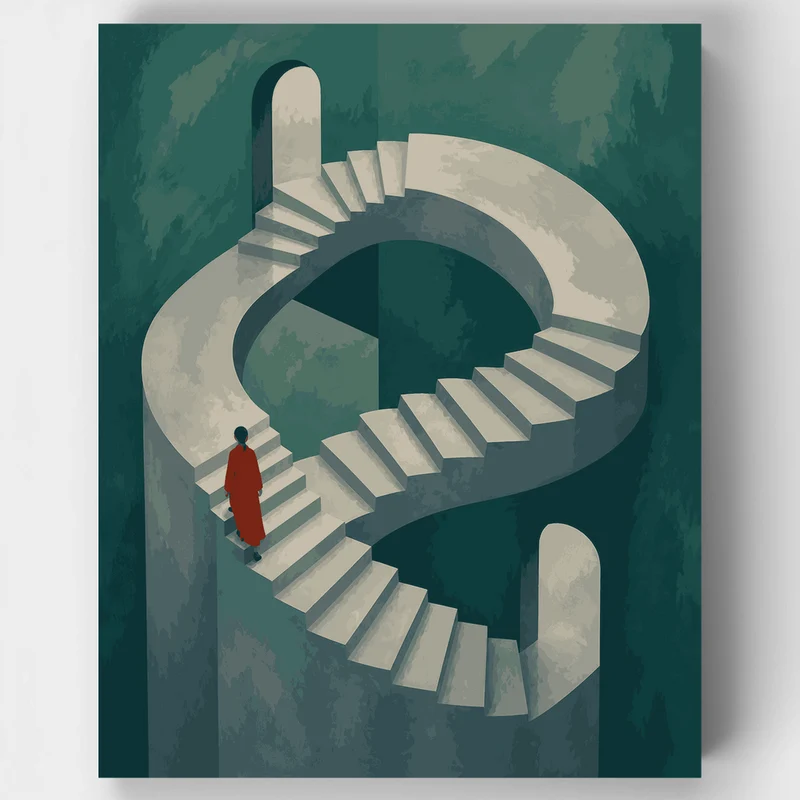 Impossible Staircase - Paint by Numbers Kit