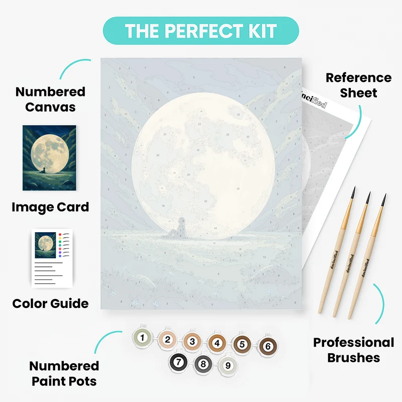 Resting Against the Moon - Paint by Numbers Kit