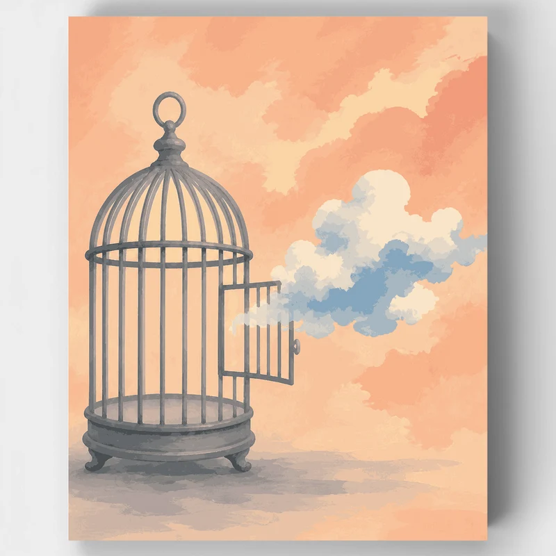 Cloud Escapes the Cage - Paint by Numbers Kit