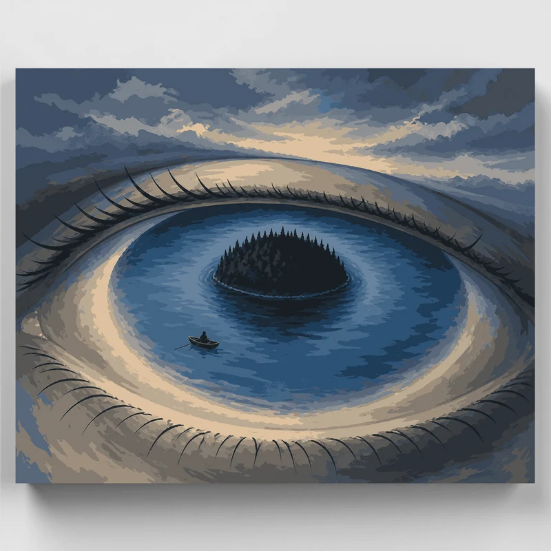 Iris Lake Island - Paint by Numbers Kit