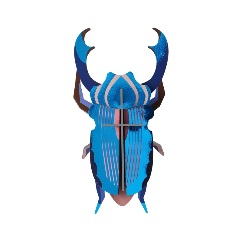 Wanddeko “Azure Stag Beetle” | 3D Hirschkäfer | Studio Roof
