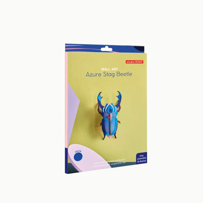 Wanddeko “Azure Stag Beetle” | 3D Hirschkäfer | Studio Roof