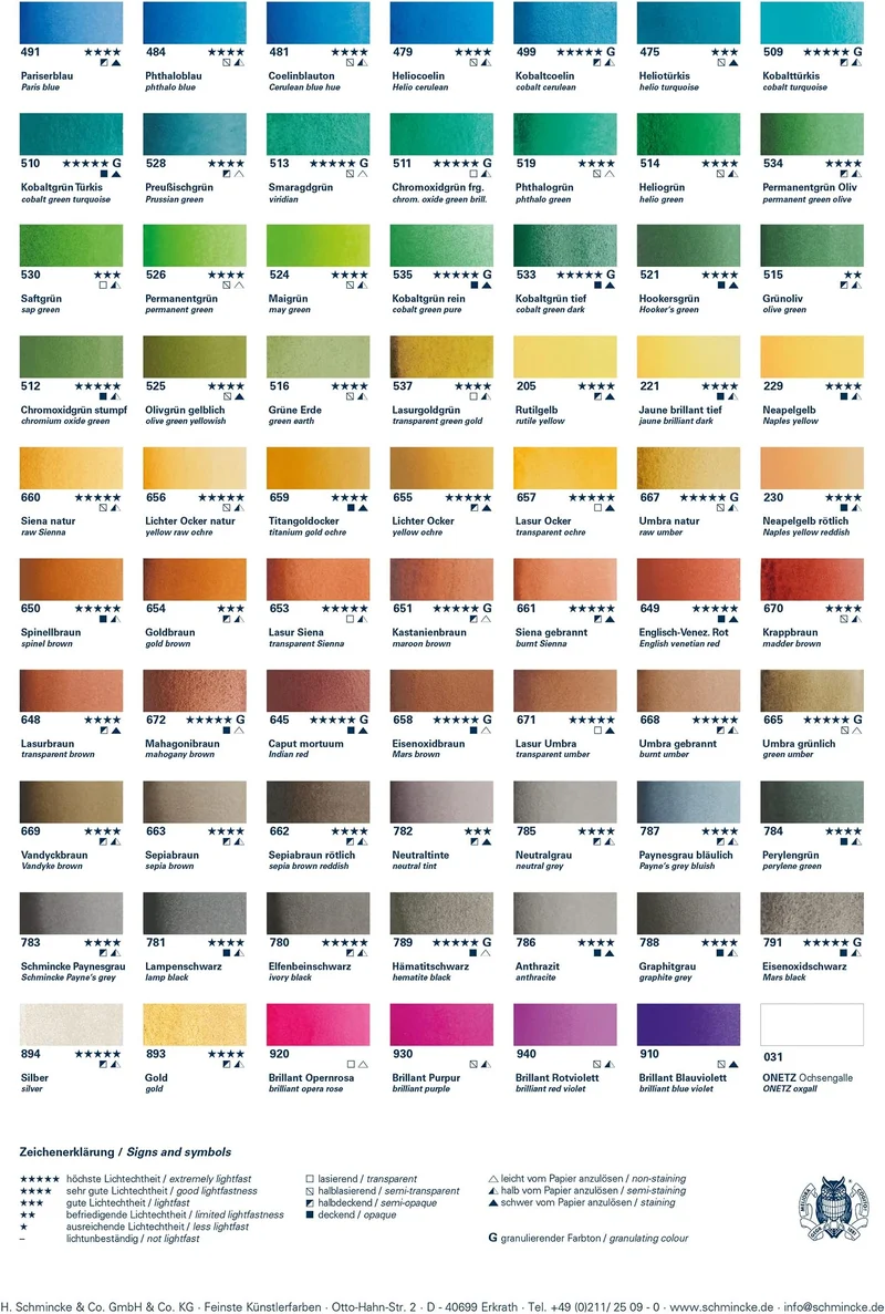 Schmincke | Horadam Aquarell Grosser Holzkasten 47 × 1/1 Näpfchen