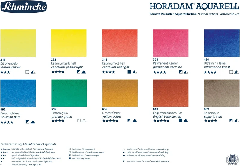 Schmincke | Horadam Aquarell Metallkasten 10 x 15ml Tuben