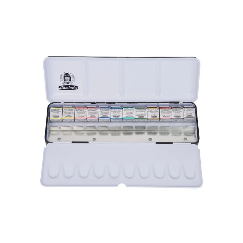 Schmincke | Horadam Aquarell Metallkasten 12 x 1/2 Näpfchen