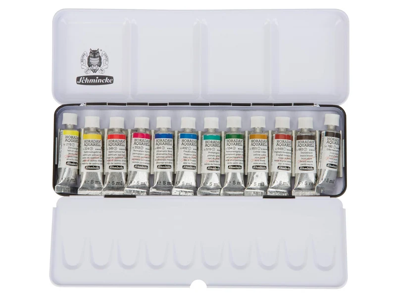 Schmincke | Horadam Aquarell Metallkasten 12 x 5ml Tuben
