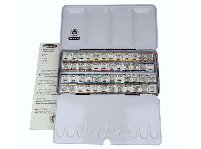 Schmincke | Horadam Aquarell Metallkasten 48 x 1/2 Näpfchen