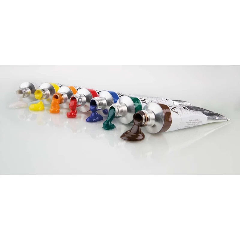 Schmincke | AKADEMIE Holzset mit 12 x 60ml Tuben und 1 Pinsel