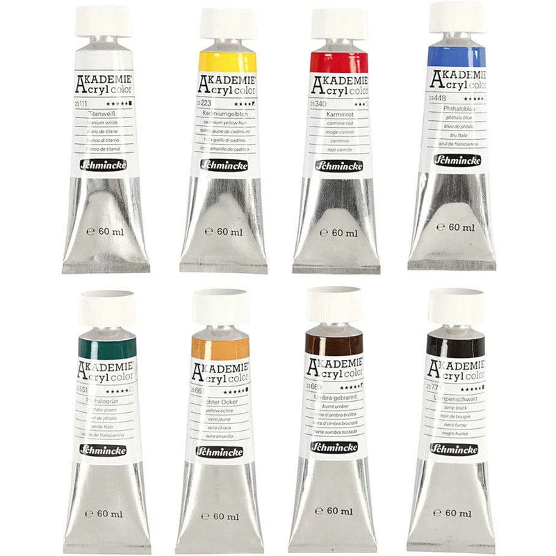 Schmincke | AKADEMIE Acrylset mit 8 x 60ml Tuben