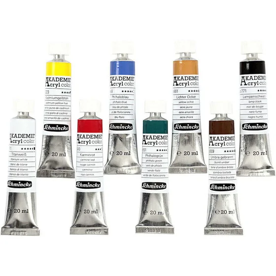 Schmincke | AKADEMIE Acrylset mit 8 x 20ml Tuben