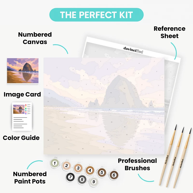 Foggy Haystack Rock - Paint by Numbers Kit